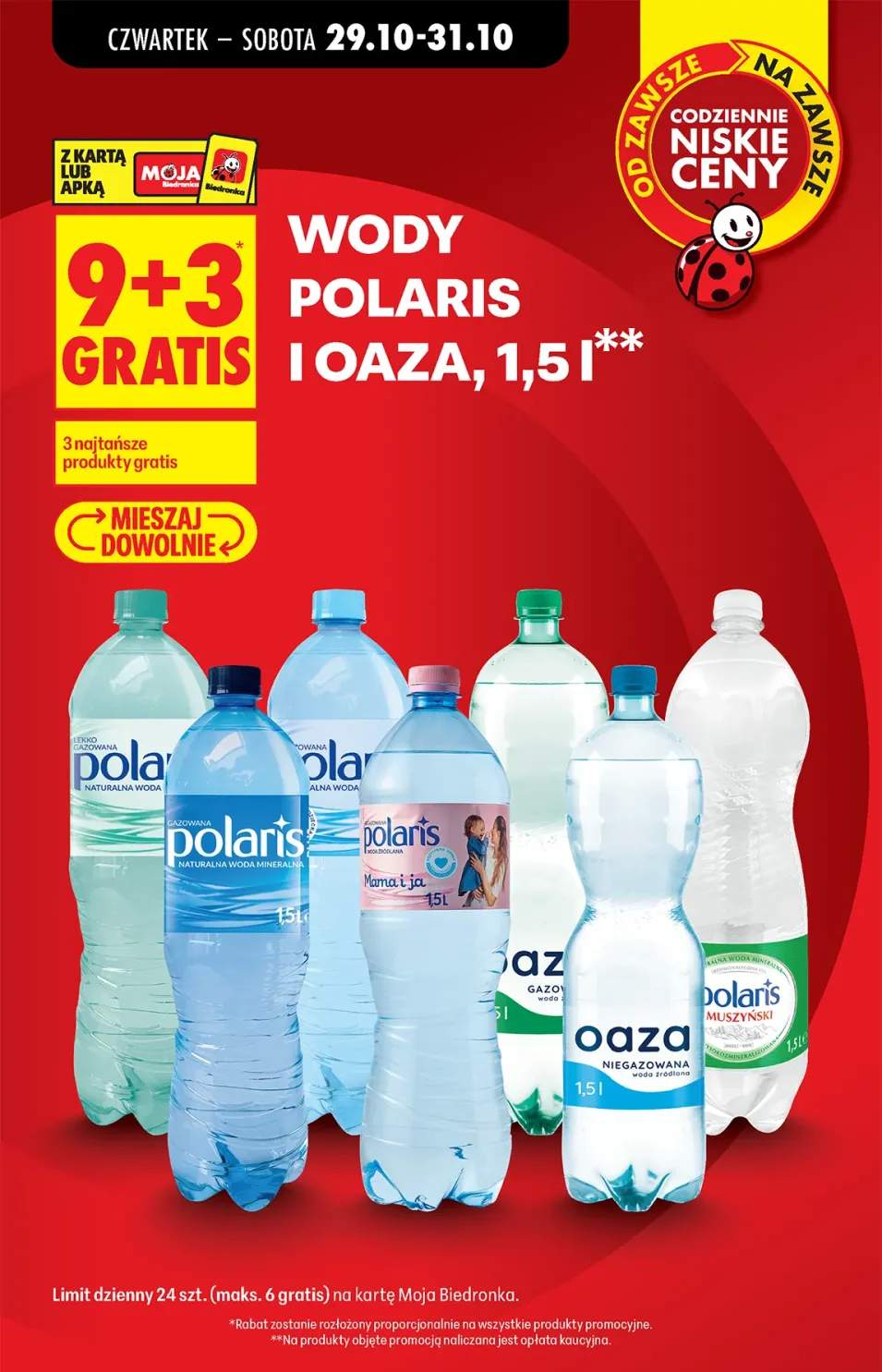 Wody Polaris i Oaza 1,5 l