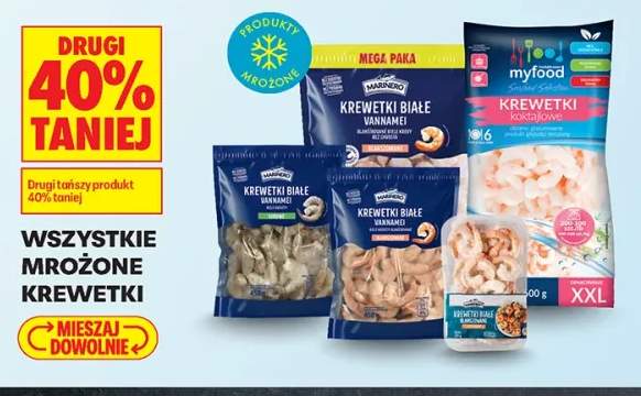 Mrożone krewetki +3 warianty