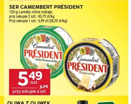 Ser camembert z ziołami prowansalskimi Président +1 wariant