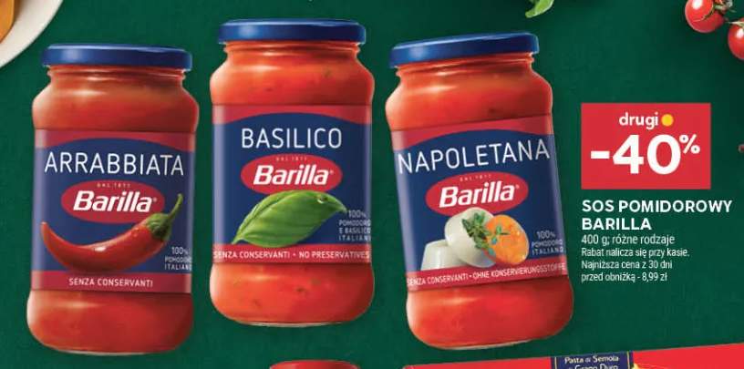 Sos pomidorowy Barilla Arrabbiata +2 warianty
