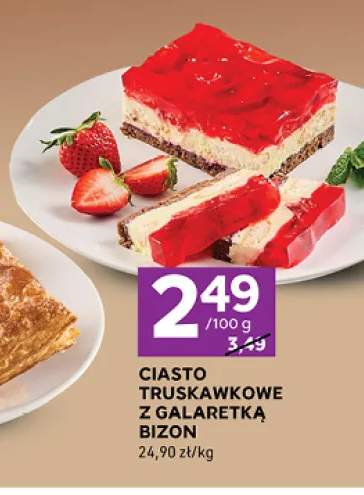 Ciasto truskawkowe z galaretką Bizon
