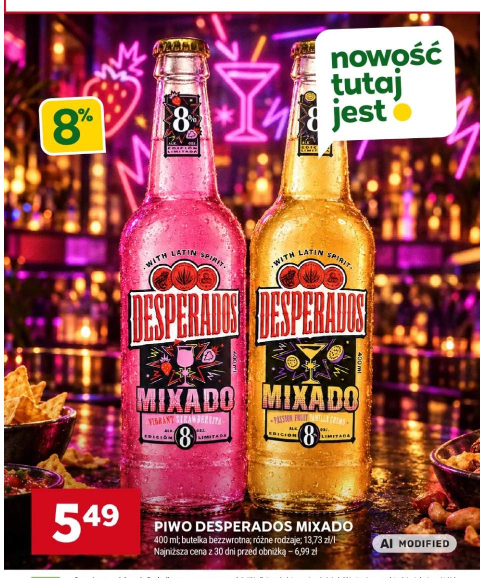 Piwo Desperados Mixado Vibrant Strawberrita +1 wariant