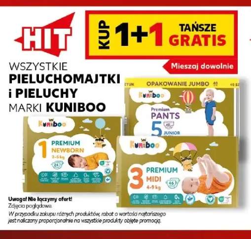 Pieluchomajtki i pieluchy Kuniboo +3 warianty
