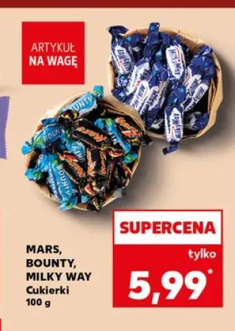 Cukierki Mars, Bounty, Milky Way