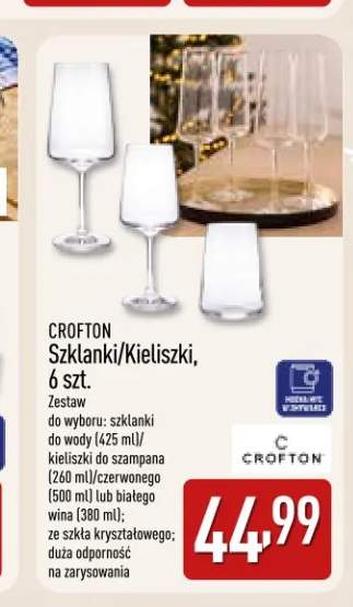 Szklanki do wody 425 ml 6 szt. Crofton +3 warianty