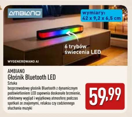 Głośnik Bluetooth LED Ambiano