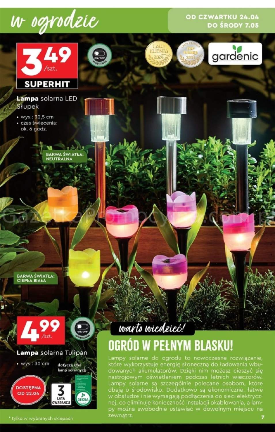 lampa ogrodowa solarna