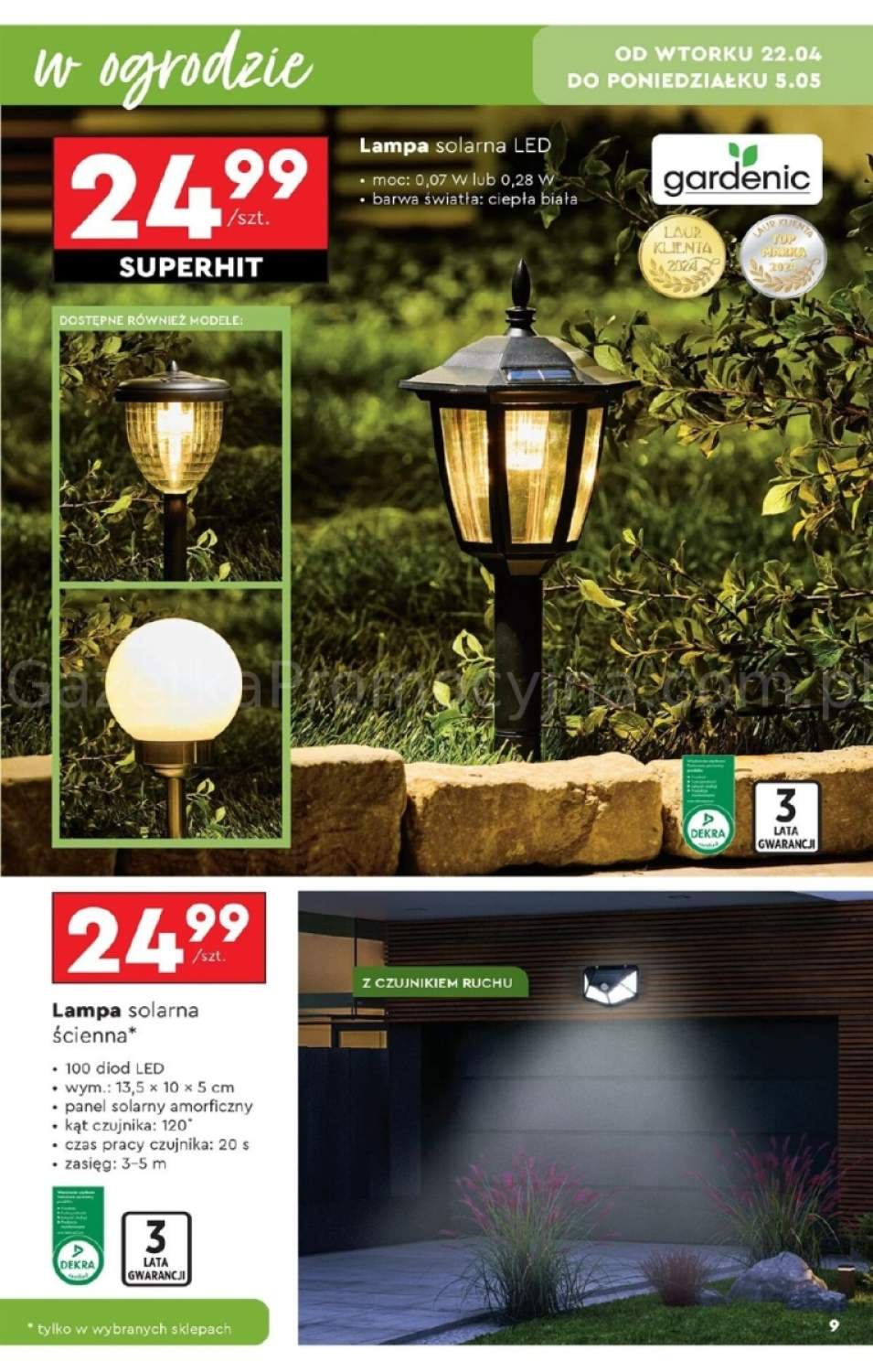 lampa ogrodowa solarna