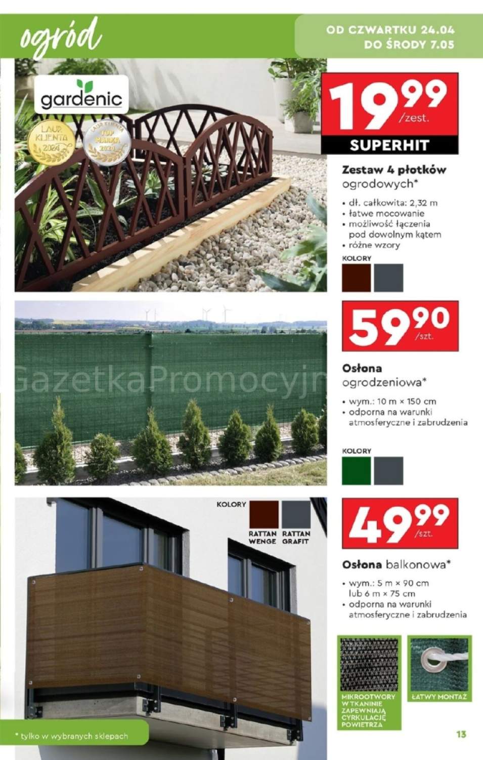 płotek ogrodowy
