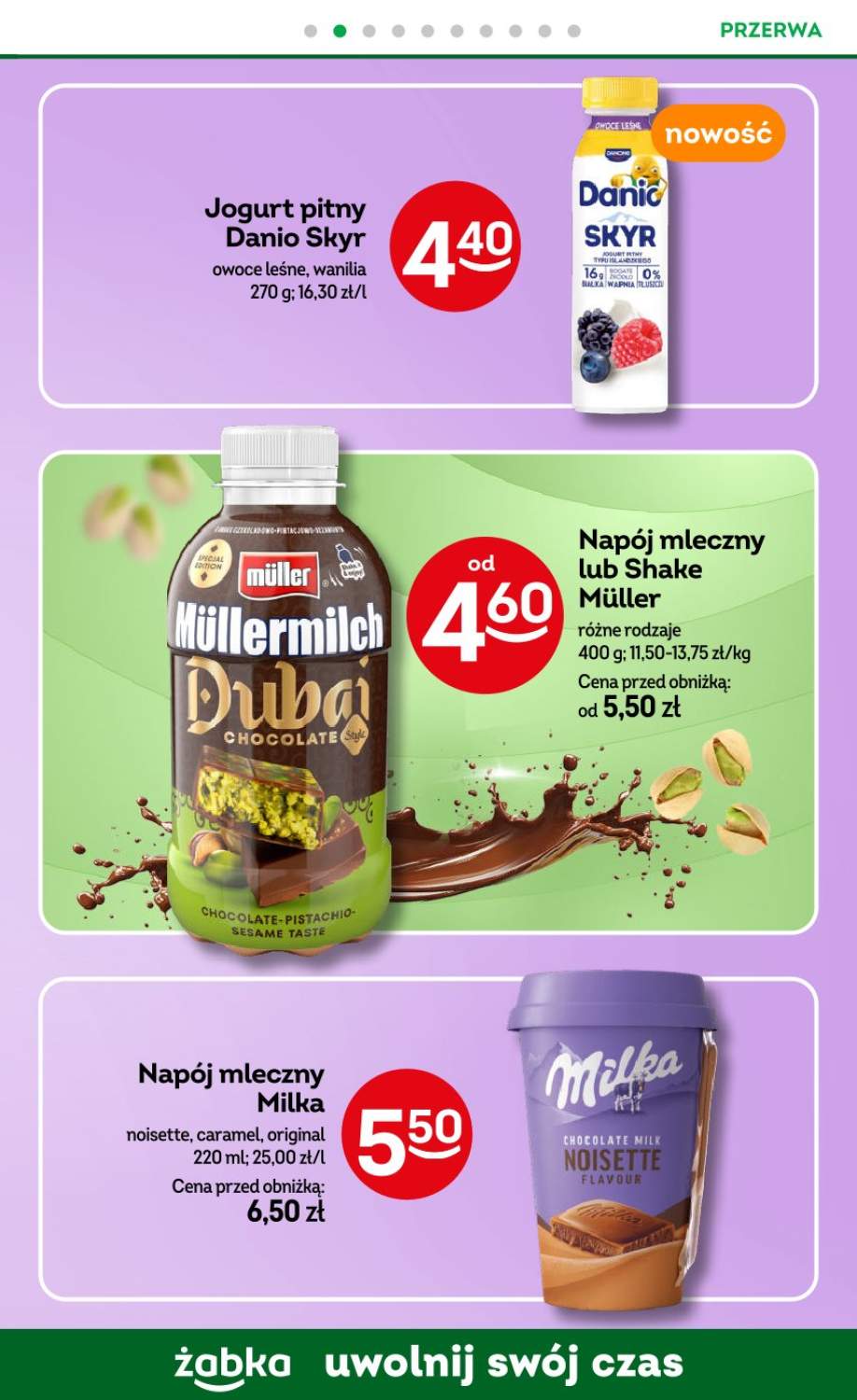 napój mleczny