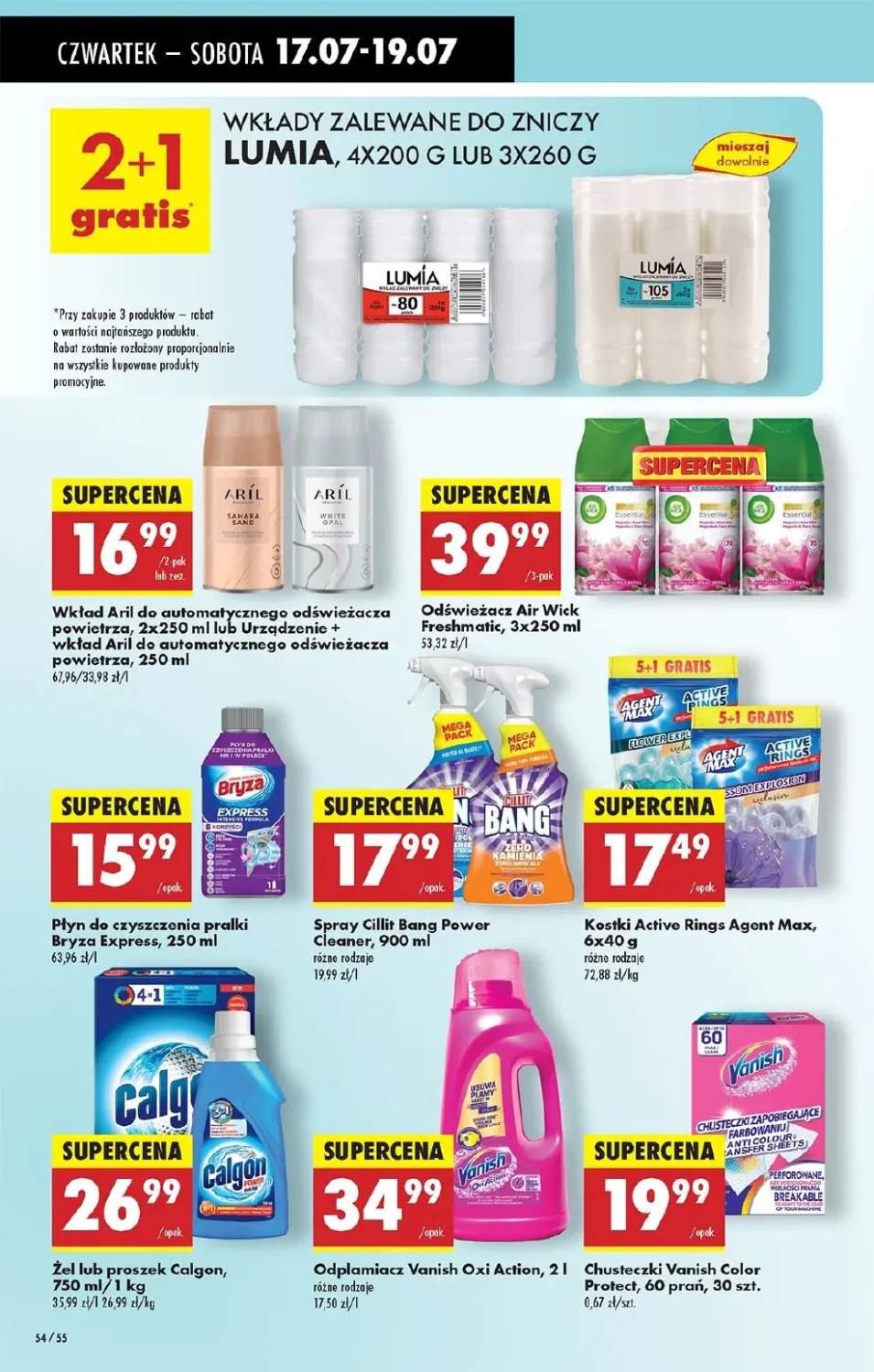 chusteczki wyłapujące kolor